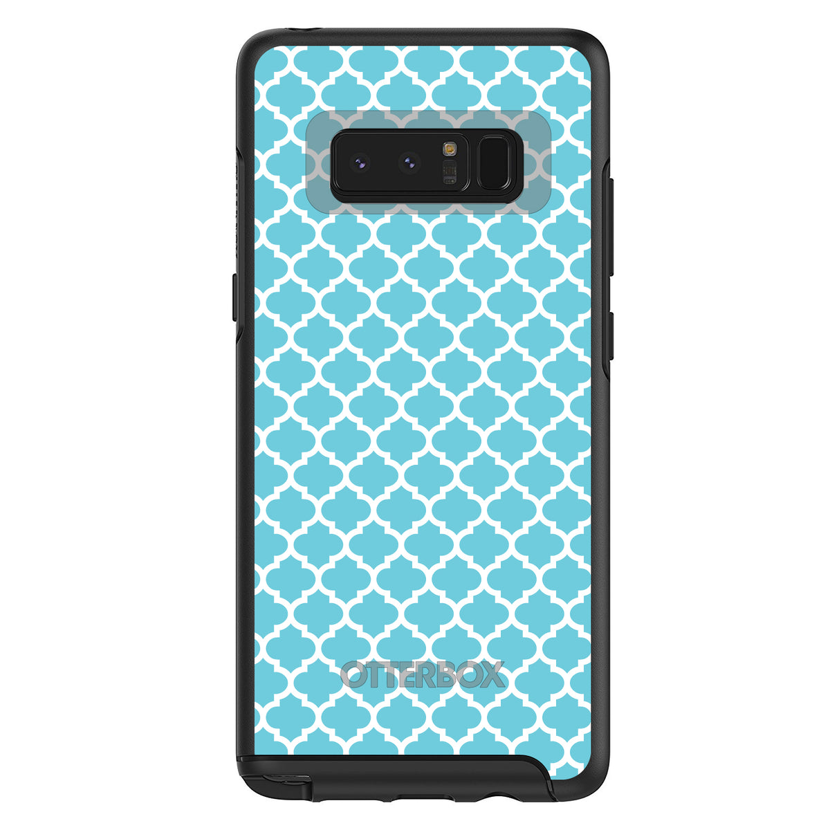 Light Blue White Moroccan Lattice OtterBox Symmetry Case for iPhone & Galaxy, view 14