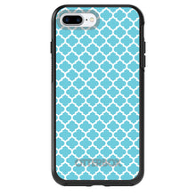 Light Blue White Moroccan Lattice OtterBox Symmetry Case for iPhone & Galaxy