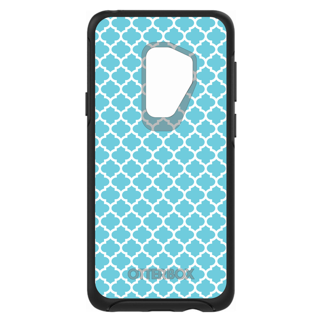 Light Blue White Moroccan Lattice OtterBox Symmetry Case for iPhone & Galaxy, view 9