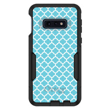 DistinctInk OtterBox Commuter Series Case for Apple iPhone or Samsung Galaxy - Light Blue White Moroccan Lattice