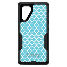 DistinctInk OtterBox Commuter Series Case for Apple iPhone or Samsung Galaxy - Light Blue White Moroccan Lattice