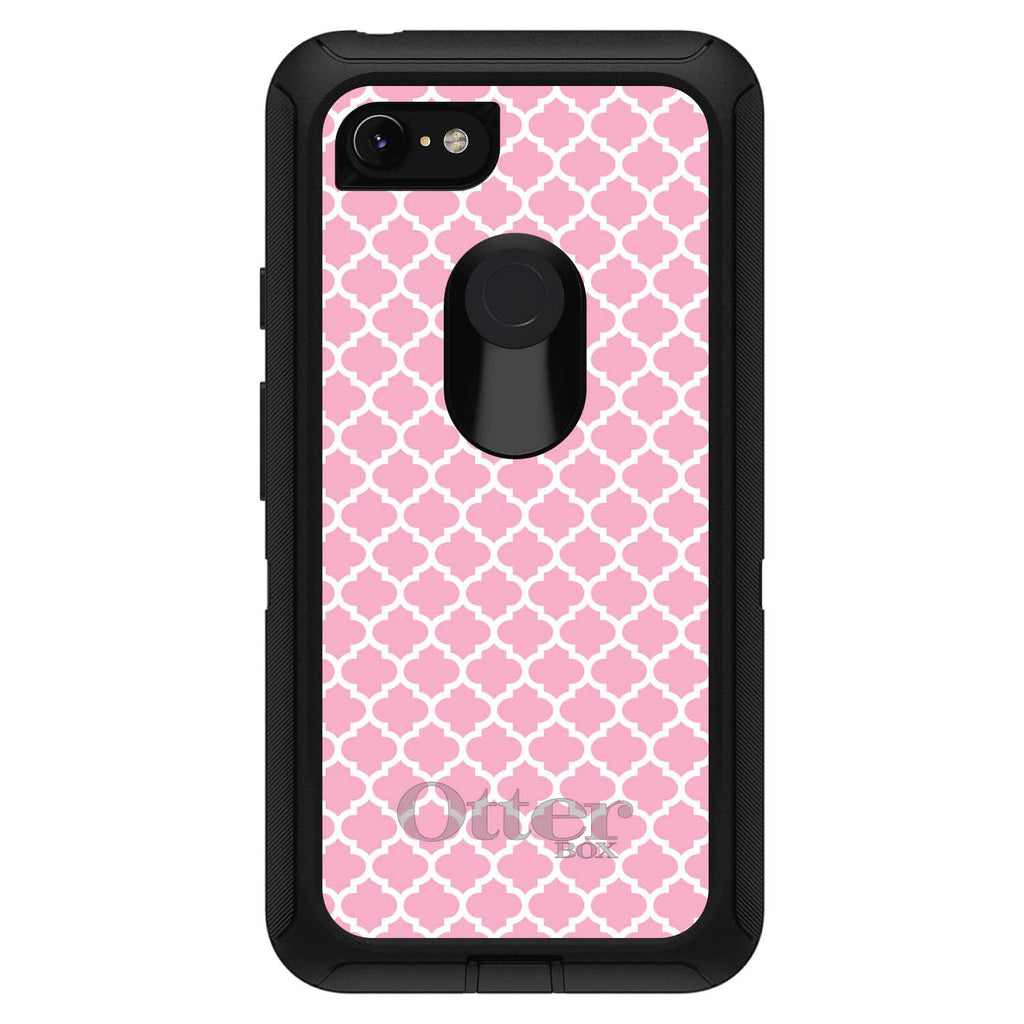 Pink White Moroccan Lattice OtterBox Defender Case for iPhone & Galaxy, view 18