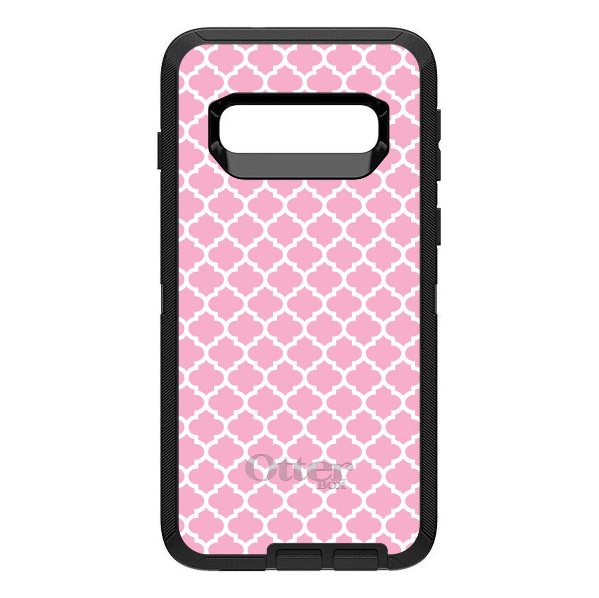 Pink White Moroccan Lattice OtterBox Defender Case for iPhone & Galaxy, view 9