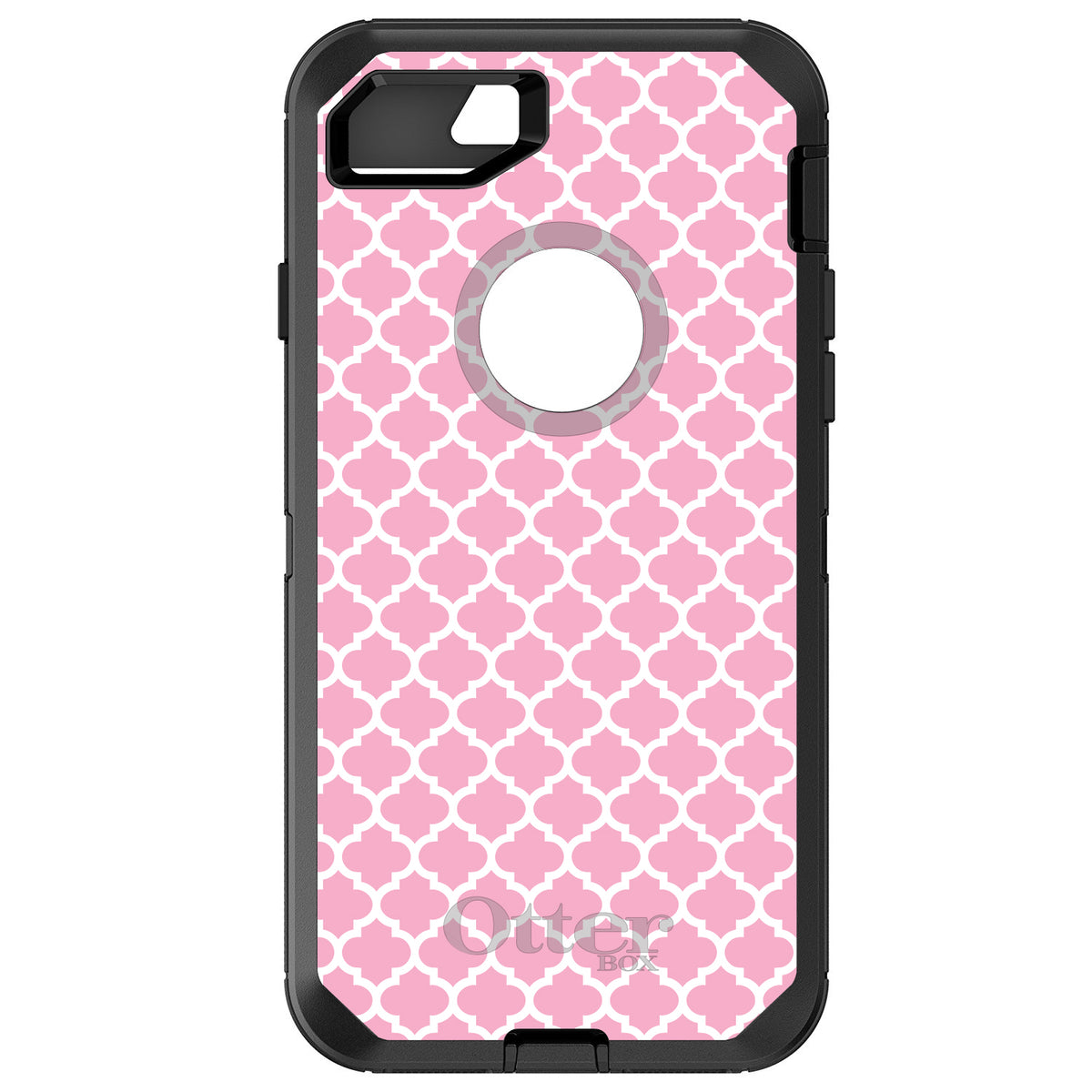 Pink White Moroccan Lattice OtterBox Defender Case for iPhone & Galaxy