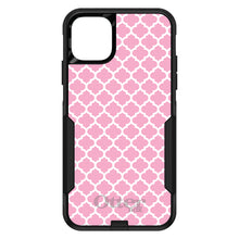 DistinctInk OtterBox Commuter Series Case for Apple iPhone or Samsung Galaxy - Pink White Moroccan Lattice