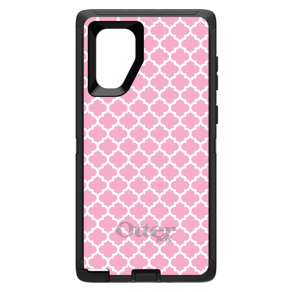 Pink White Moroccan Lattice OtterBox Defender Case for iPhone & Galaxy, view 15