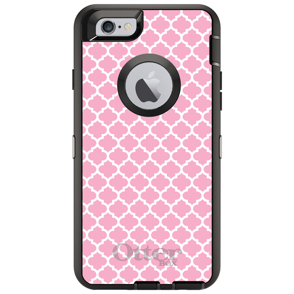 Pink White Moroccan Lattice OtterBox Defender Case for iPhone & Galaxy, view 4
