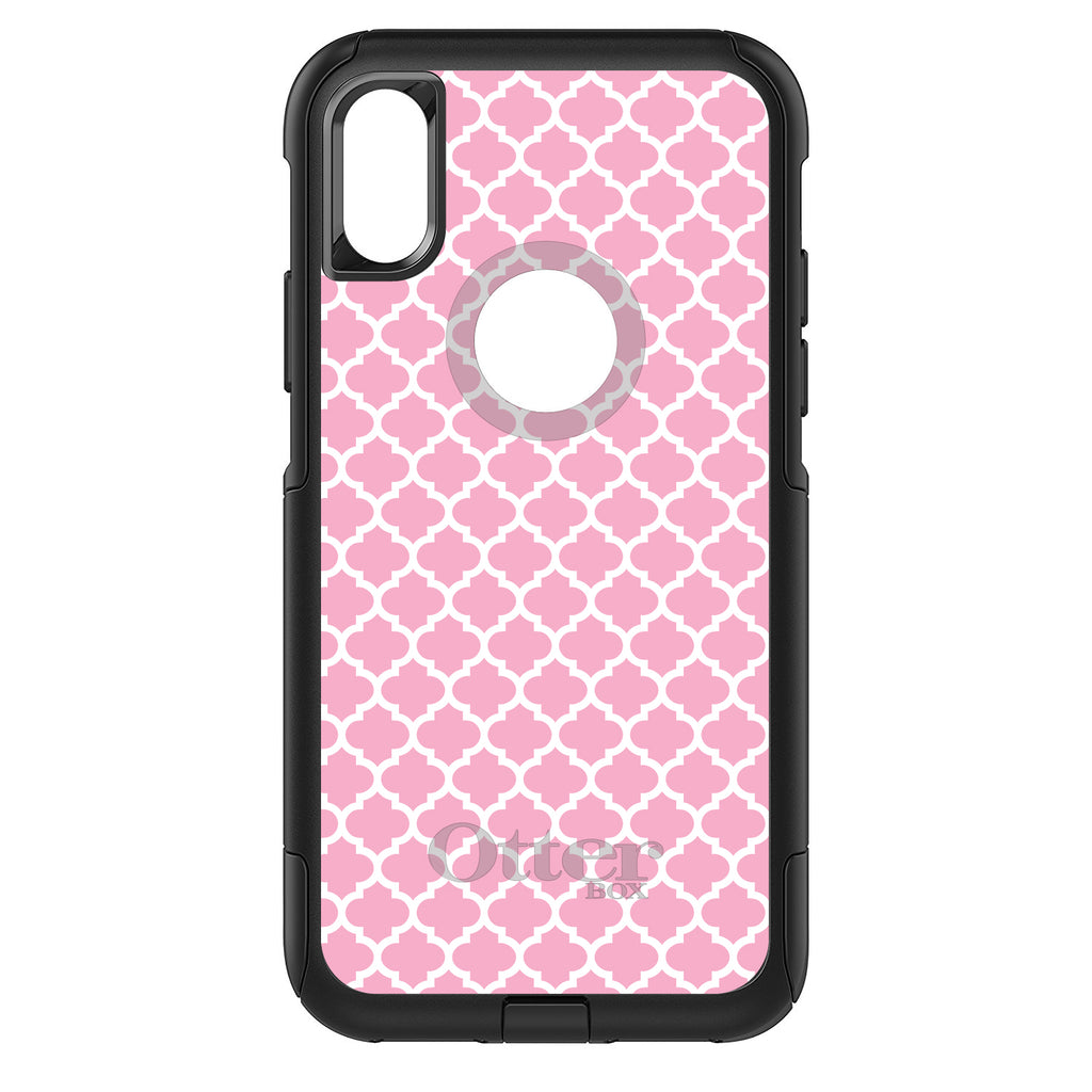 Pink White Moroccan Lattice OtterBox Commuter Case for iPhone & Galaxy, view 3