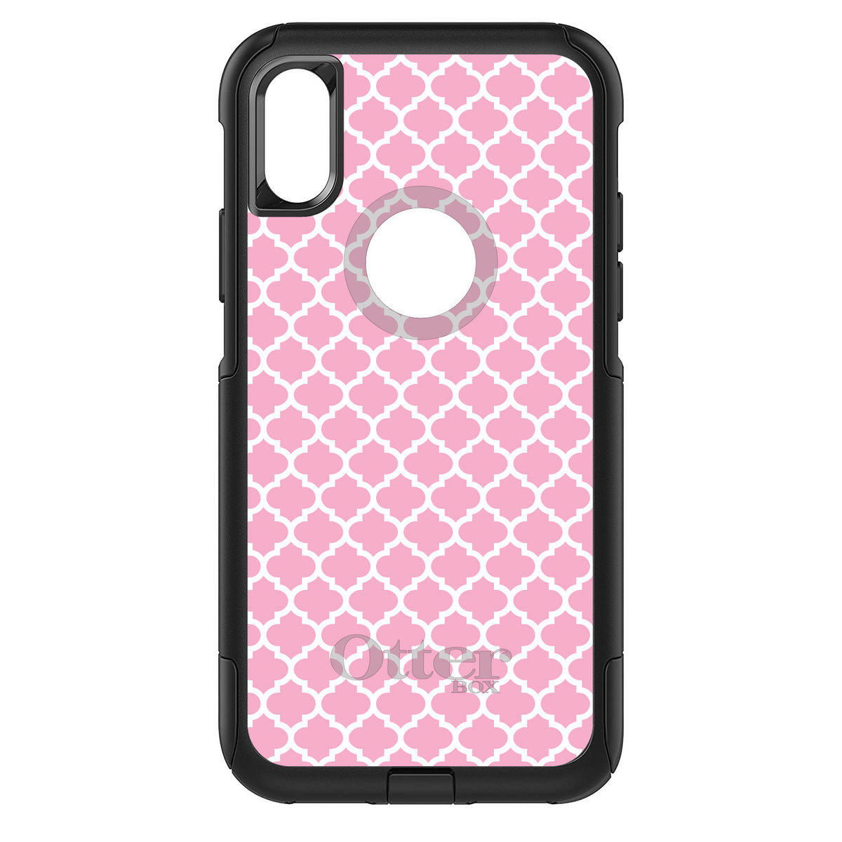 Pink White Moroccan Lattice OtterBox Commuter Case for iPhone & Galaxy, view 3