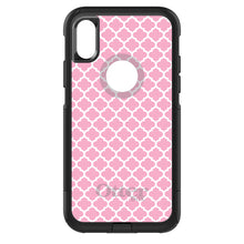 DistinctInk OtterBox Commuter Series Case for Apple iPhone or Samsung Galaxy - Pink White Moroccan Lattice