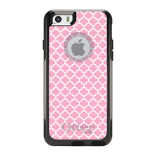 DistinctInk OtterBox Commuter Series Case for Apple iPhone or Samsung Galaxy - Pink White Moroccan Lattice