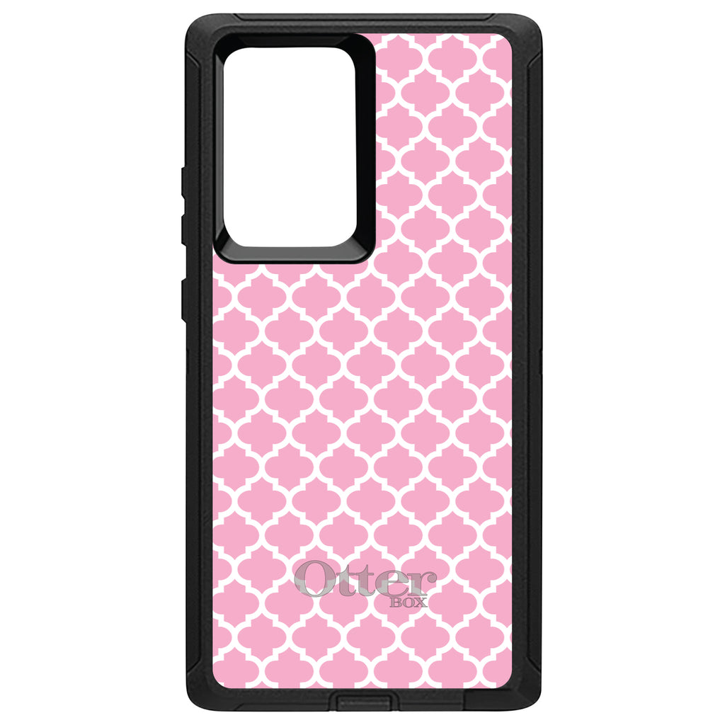 Pink White Moroccan Lattice OtterBox Defender Case for iPhone & Galaxy, view 13