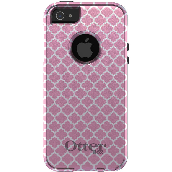 Pink White Moroccan Lattice OtterBox Commuter Case for iPhone & Galaxy, view 5