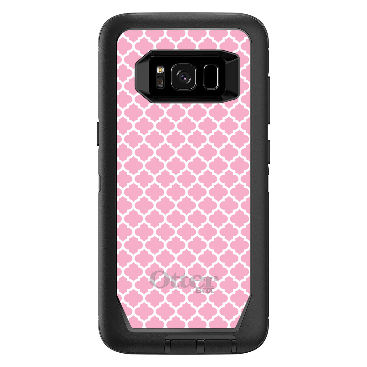 Pink White Moroccan Lattice OtterBox Defender Case for iPhone & Galaxy, view 12