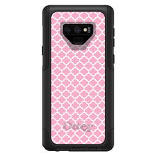 DistinctInk OtterBox Commuter Series Case for Apple iPhone or Samsung Galaxy - Pink White Moroccan Lattice