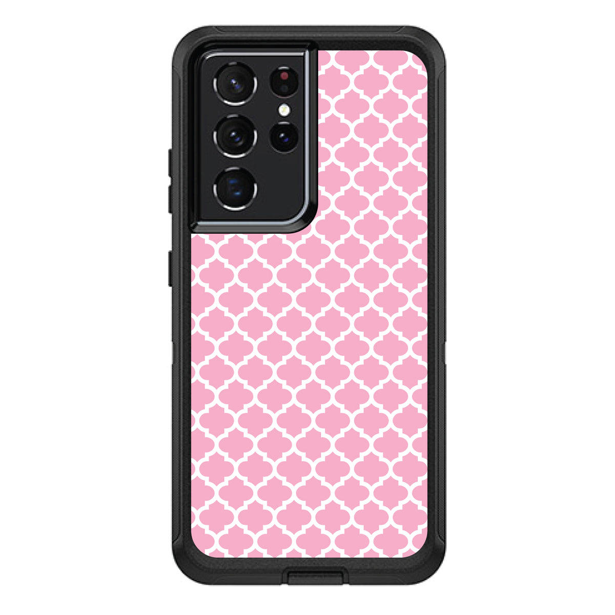 Pink White Moroccan Lattice OtterBox Defender Case for iPhone & Galaxy, view 7