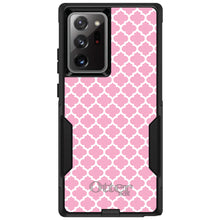 DistinctInk OtterBox Commuter Series Case for Apple iPhone or Samsung Galaxy - Pink White Moroccan Lattice