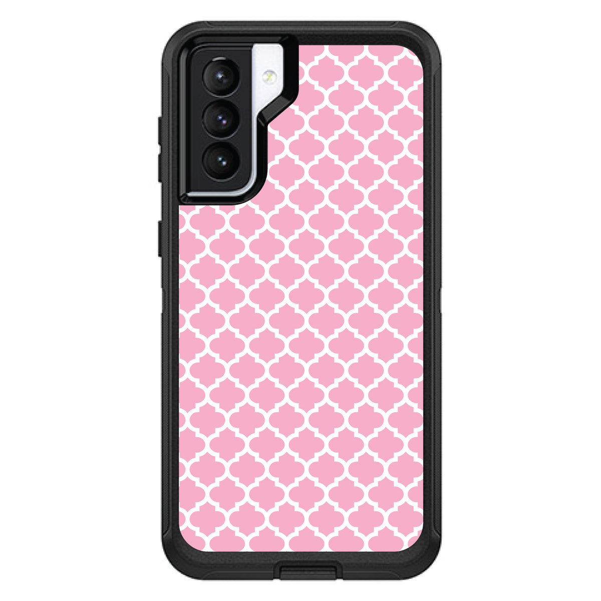 Pink White Moroccan Lattice OtterBox Defender Case for iPhone & Galaxy, view 5