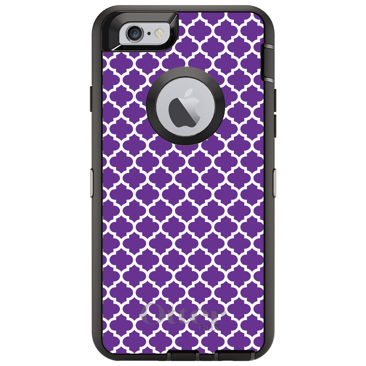 Purple White Moroccan Lattice OtterBox Defender Case for iPhone & Galaxy, view 4
