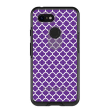 DistinctInk™ OtterBox Symmetry Series Case for Apple iPhone / Samsung Galaxy / Google Pixel - Purple White Moroccan Lattice