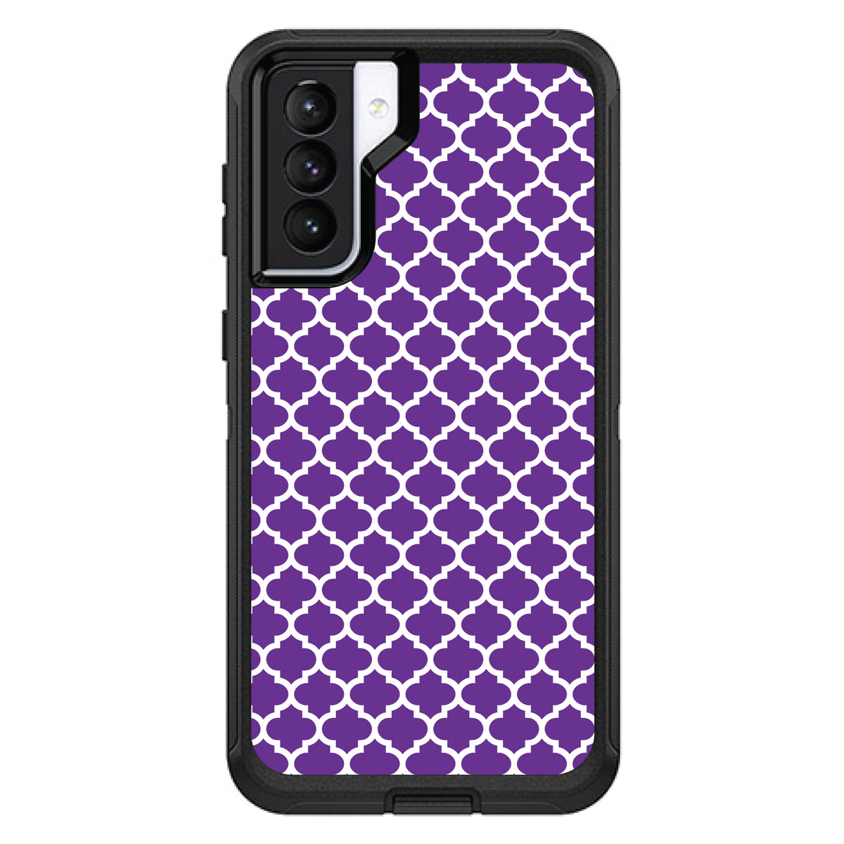 Purple White Moroccan Lattice OtterBox Defender Case for iPhone & Galaxy, view 5