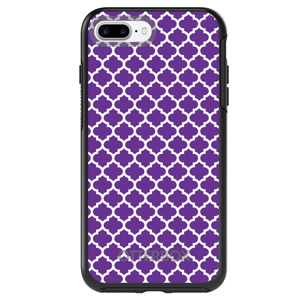 Purple White Moroccan Lattice OtterBox Symmetry Case for iPhone & Galaxy, view 2