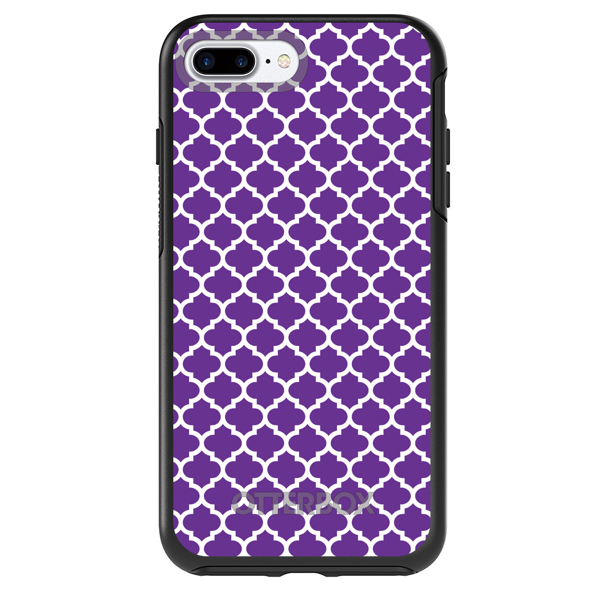Purple White Moroccan Lattice OtterBox Symmetry Case for iPhone & Galaxy, view 2