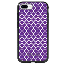 DistinctInk™ OtterBox Symmetry Series Case for Apple iPhone / Samsung Galaxy / Google Pixel - Purple White Moroccan Lattice