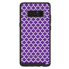 DistinctInk™ OtterBox Symmetry Series Case for Apple iPhone / Samsung Galaxy / Google Pixel - Purple White Moroccan Lattice