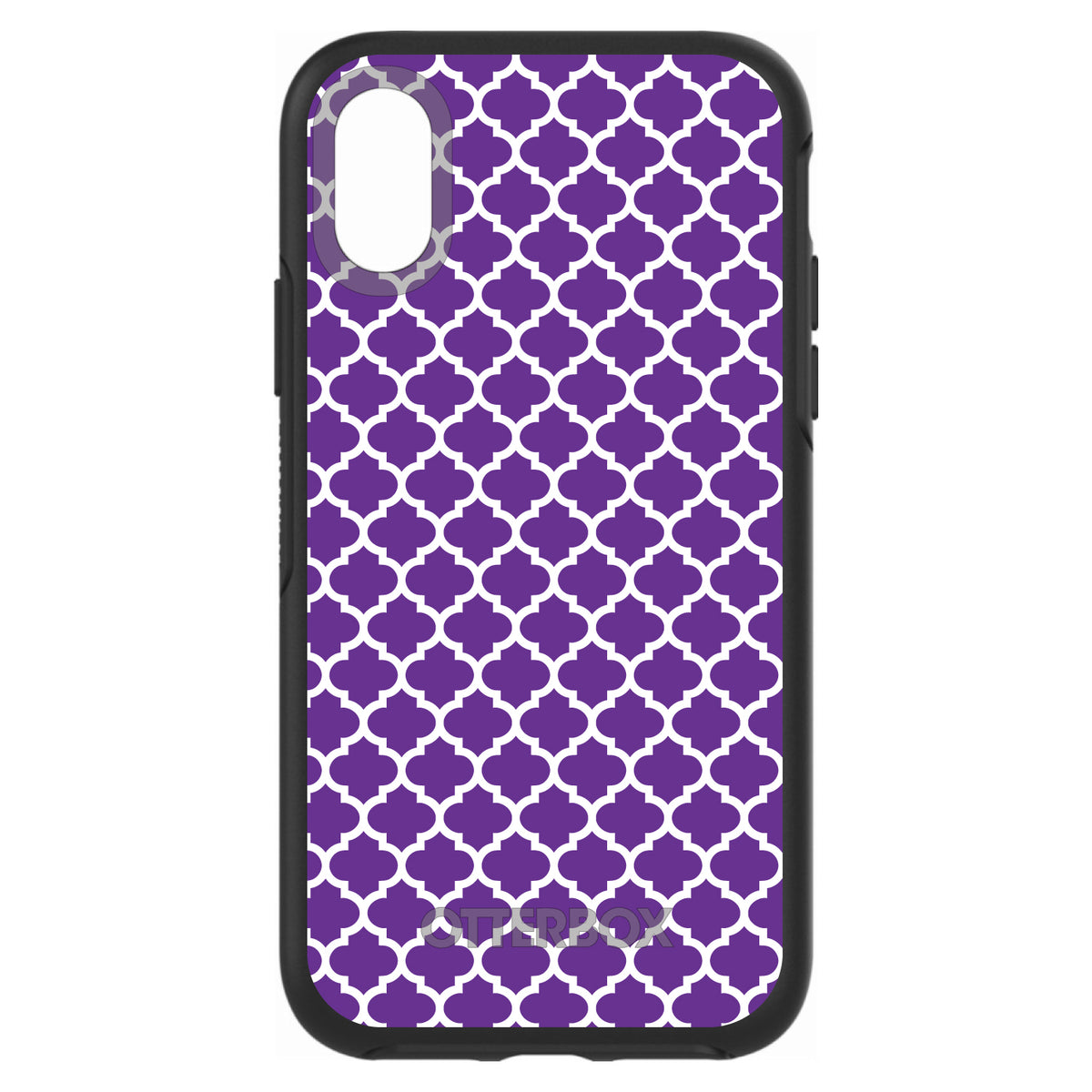 Purple White Moroccan Lattice OtterBox Symmetry Case for iPhone & Galaxy, view 4
