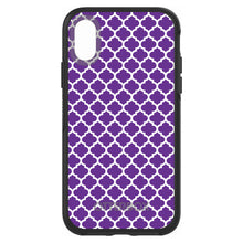 DistinctInk™ OtterBox Symmetry Series Case for Apple iPhone / Samsung Galaxy / Google Pixel - Purple White Moroccan Lattice