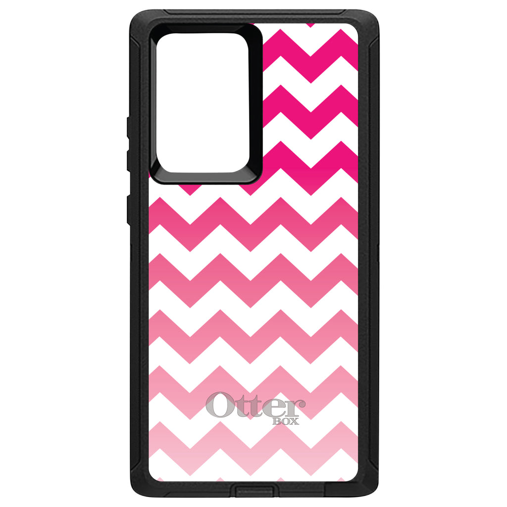 White Pink Fade Chevron Stripes OtterBox Defender Case for iPhone & Galaxy, view 13