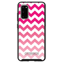 DistinctInk™ OtterBox Symmetry Series Case for Apple iPhone / Samsung Galaxy / Google Pixel - White Pink Fade Chevron Stripes