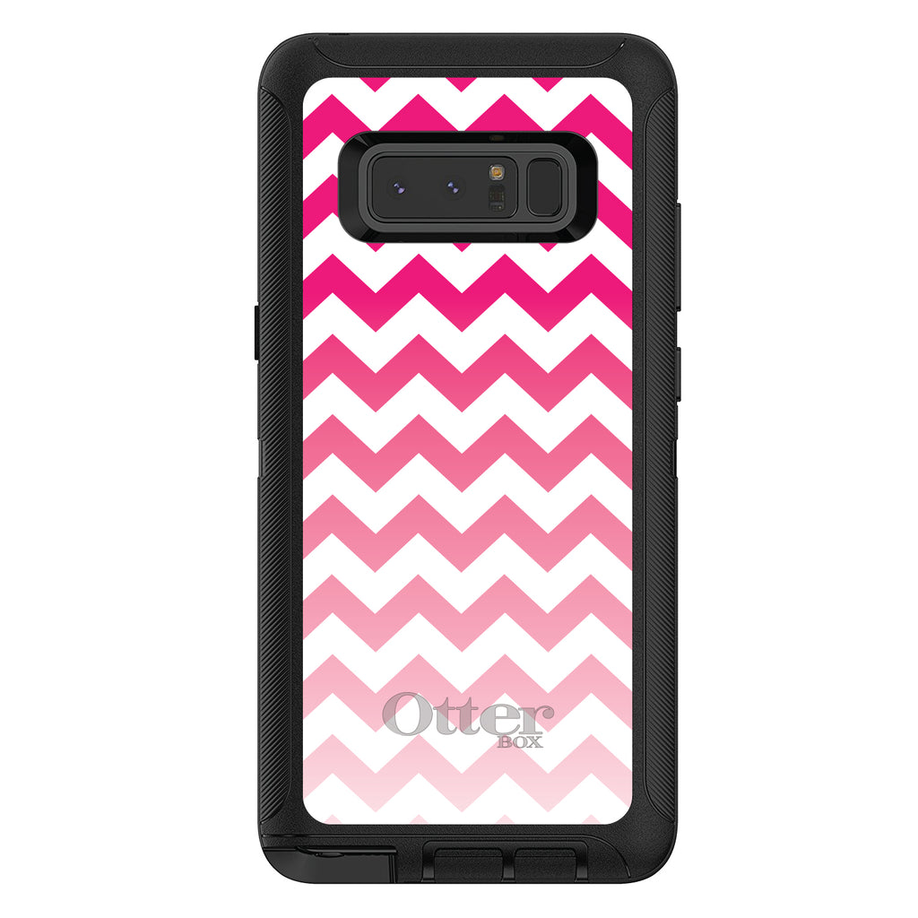 White Pink Fade Chevron Stripes OtterBox Defender Case for iPhone & Galaxy, view 17