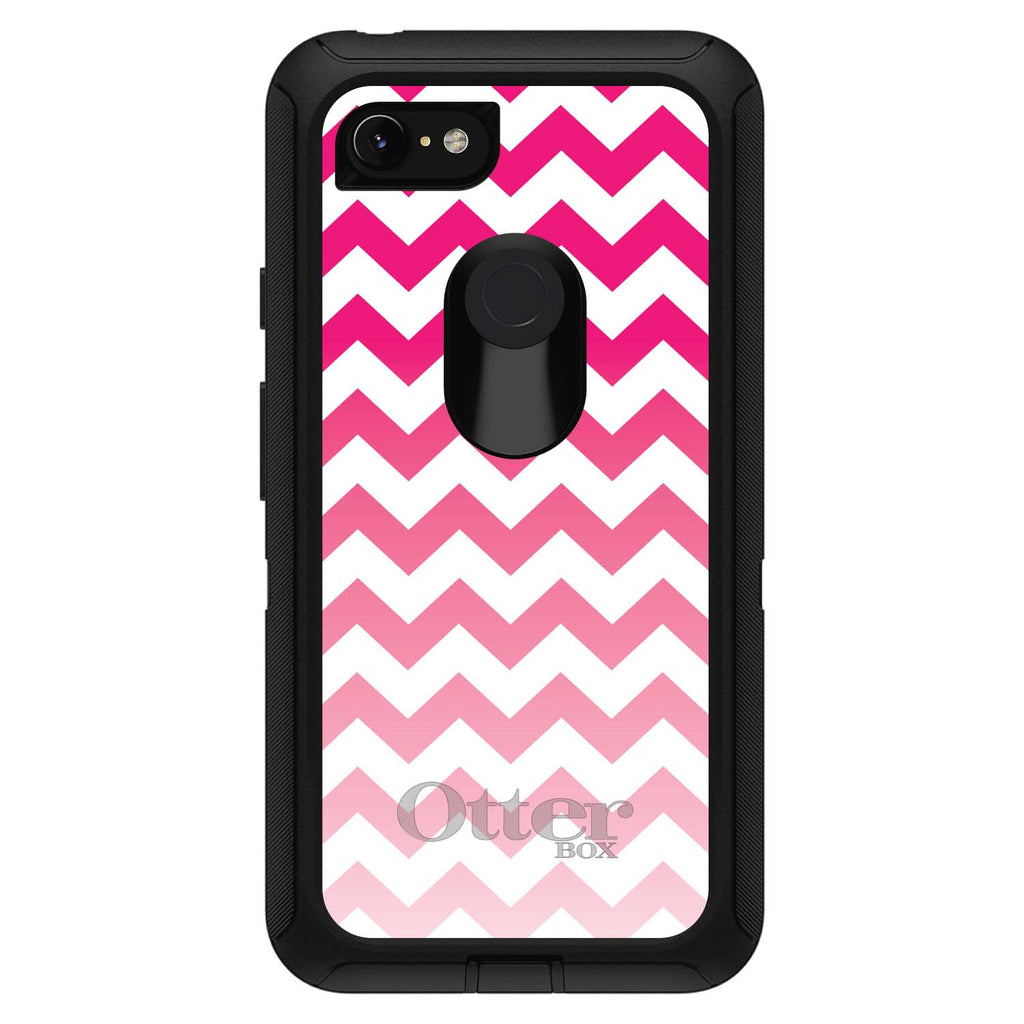 White Pink Fade Chevron Stripes OtterBox Defender Case for iPhone & Galaxy, view 18