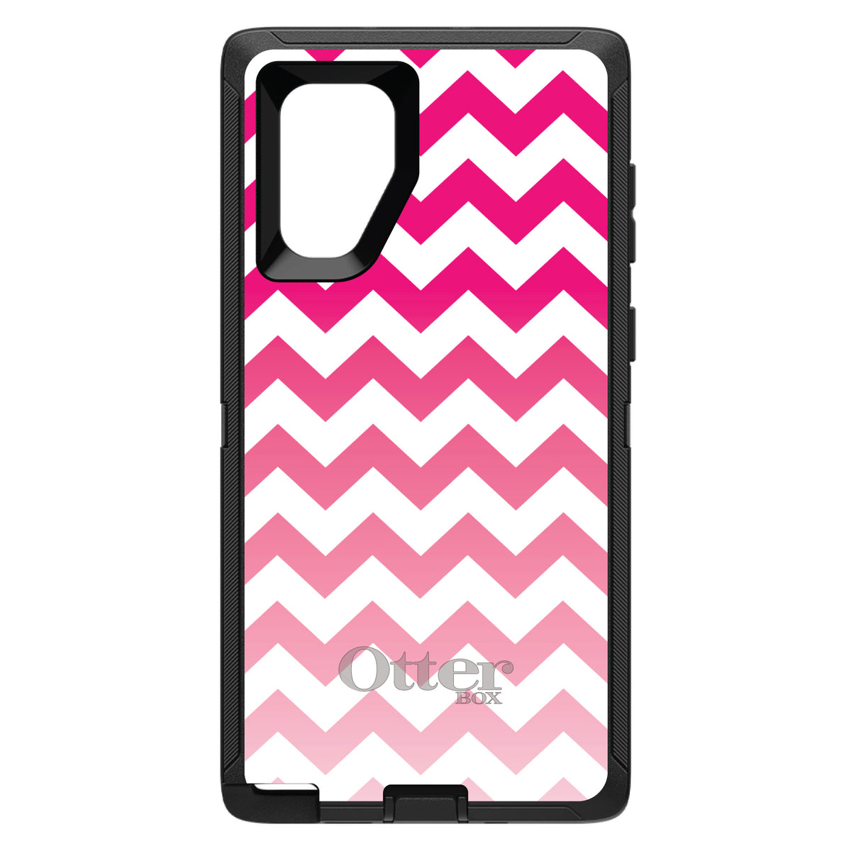 White Pink Fade Chevron Stripes OtterBox Defender Case for iPhone & Galaxy, view 15