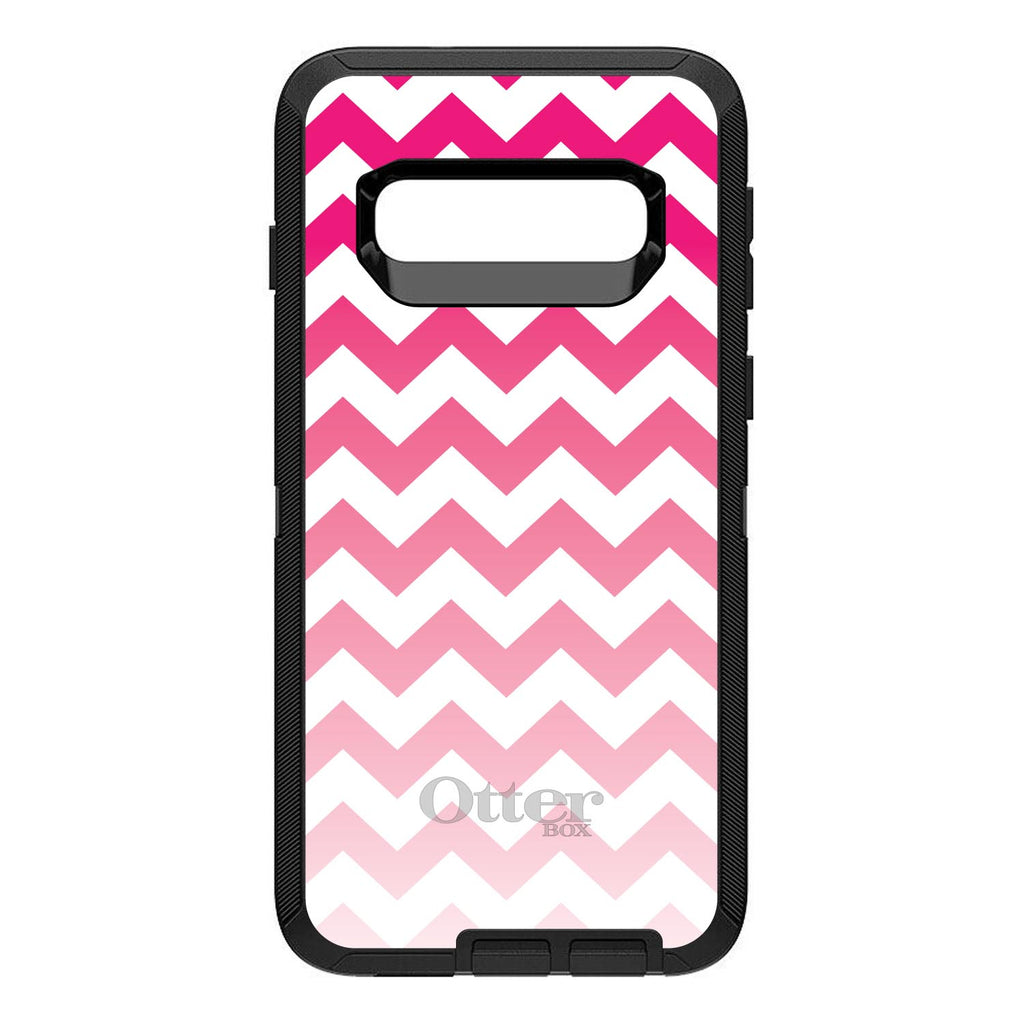 White Pink Fade Chevron Stripes OtterBox Defender Case for iPhone & Galaxy, view 9