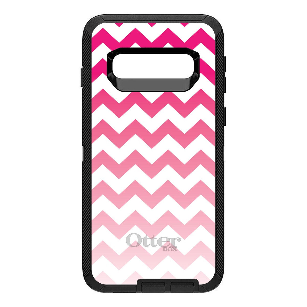 White Pink Fade Chevron Stripes OtterBox Defender Case for iPhone & Galaxy, view 9