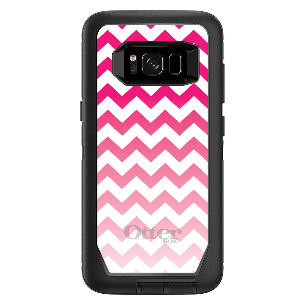 White Pink Fade Chevron Stripes OtterBox Defender Case for iPhone & Galaxy, view 12