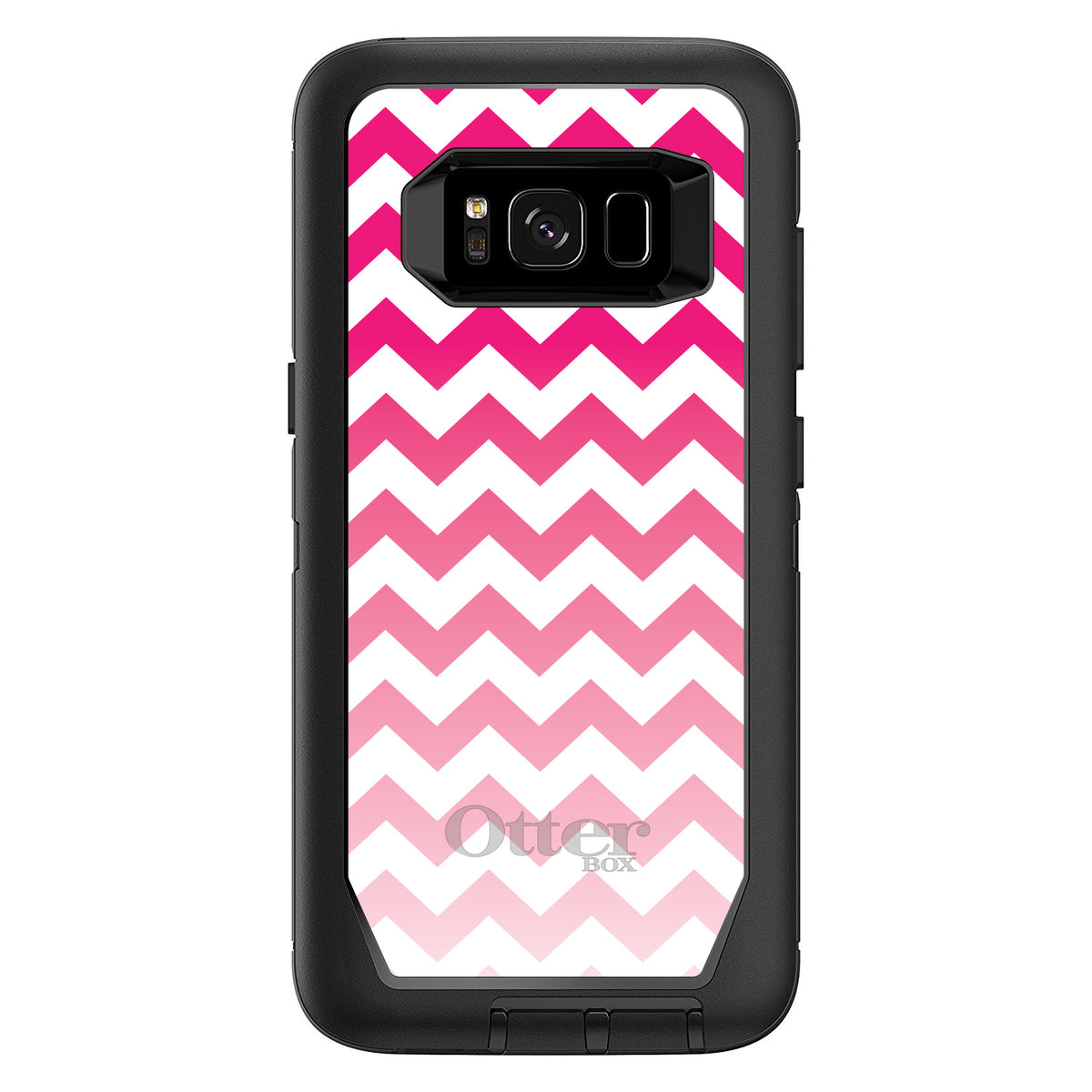 White Pink Fade Chevron Stripes OtterBox Defender Case for iPhone & Galaxy, view 12