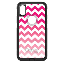 DistinctInk™ OtterBox Commuter Series Case for Apple iPhone or Samsung Galaxy - White Pink Fade Chevron Stripes