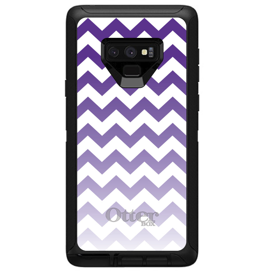 White Purple Fade Chevron Stripes OtterBox Defender Case for iPhone & Galaxy, view 16