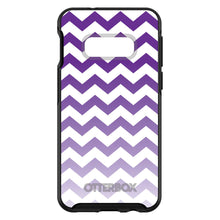 DistinctInk™ OtterBox Symmetry Series Case for Apple iPhone / Samsung Galaxy / Google Pixel - White Purple Fade Chevron Stripes