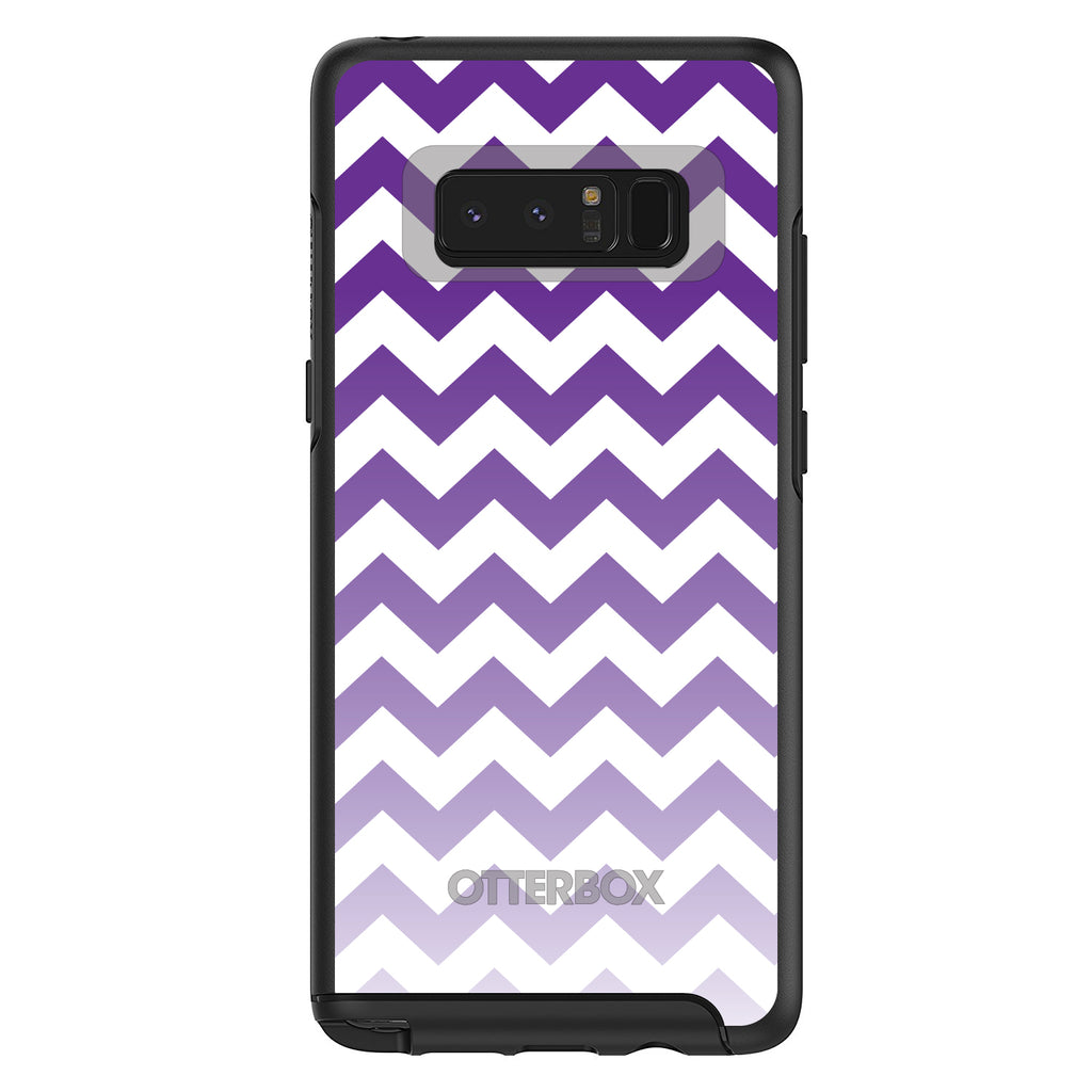 White Purple Fade Chevron Stripes OtterBox Symmetry Case for iPhone & Galaxy, view 14