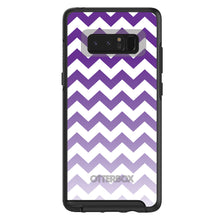 DistinctInk™ OtterBox Symmetry Series Case for Apple iPhone / Samsung Galaxy / Google Pixel - White Purple Fade Chevron Stripes
