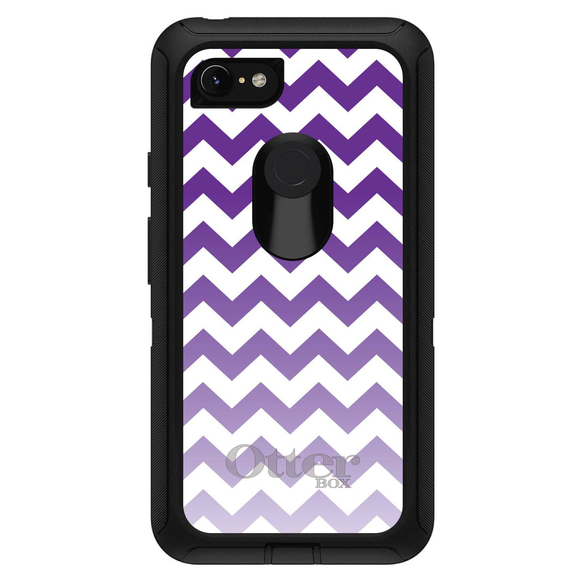 White Purple Fade Chevron Stripes OtterBox Defender Case for iPhone & Galaxy, view 18