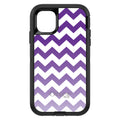 White Purple Fade Chevron Stripes OtterBox Defender Case for iPhone & Galaxy, view 2