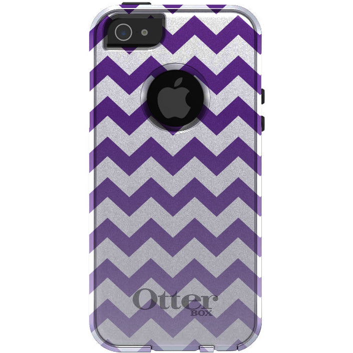 White Purple Fade Chevron Stripes OtterBox Commuter Case for iPhone & Galaxy, view 5
