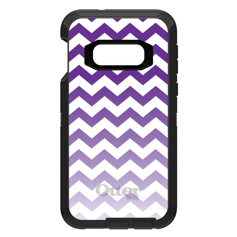 White Purple Fade Chevron Stripes OtterBox Defender Case for iPhone & Galaxy, view 10