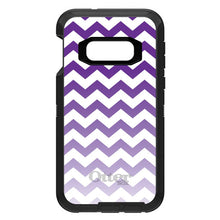 DistinctInk™ OtterBox Defender Series Case for Apple iPhone / Samsung Galaxy / Google Pixel - White Purple Fade Chevron Stripes